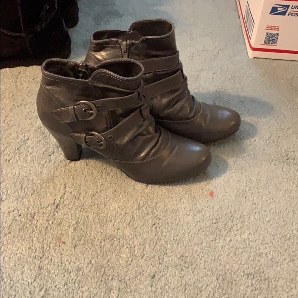 Gray booties
